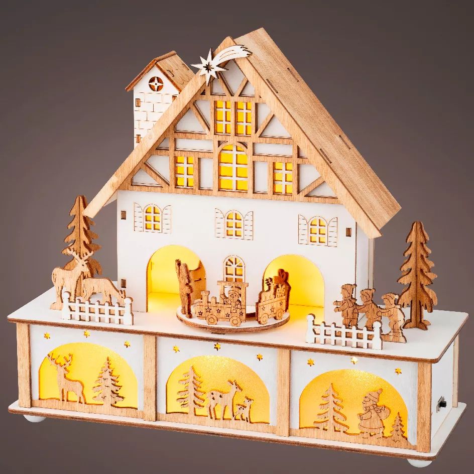 1 LED paysage intŽrieur L10.00-W27.00-H24.30cm-6L naturel/blanc chaud