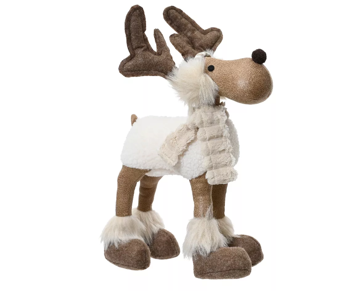 1 Cerf polyester L22.00-W22.00-H34.00cm beige