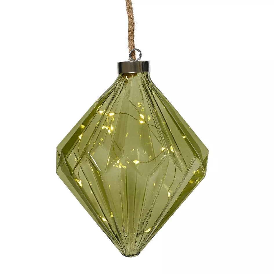 1 Micro LED diamant intŽrieur dia16.00-H20.00cm-15L vert/blanc chaud