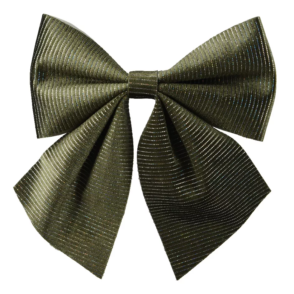 Set van 2 Kerststrikken (H15 cm) London Chic Groen