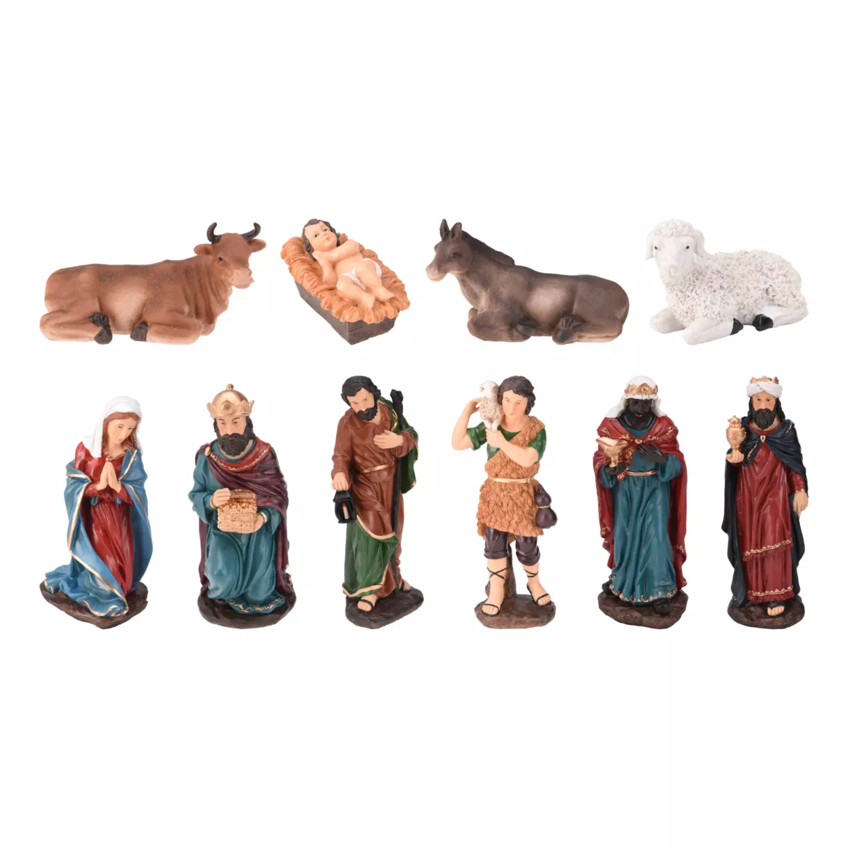 SET DE 10 SANTONS FIGURINES DE LA NATIVITƒ 10PCS