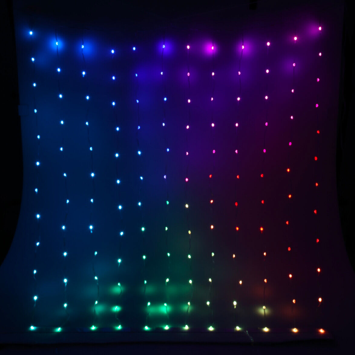 RIDEAU LUMINEUX "digital" 400LED RGB