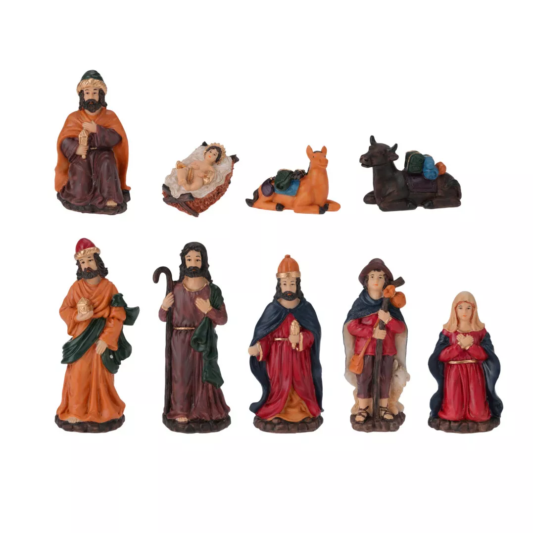 SANTONS FIGURINES DE LA NATIVITƒ  9PCS---