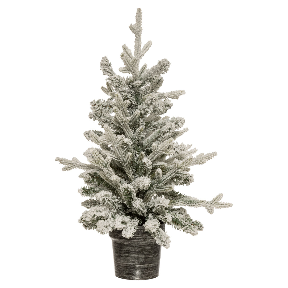 Künstlicher Weihnachtsbaum im Topf (H70 cm) Frosty Grün verschneit