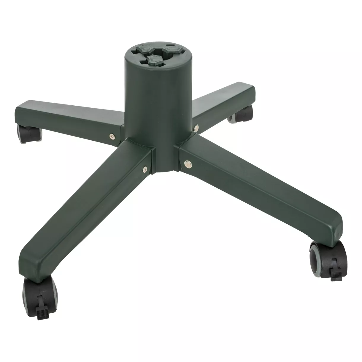 Metalen kerstboomvoet op wieltjes (D54 cm) Groen