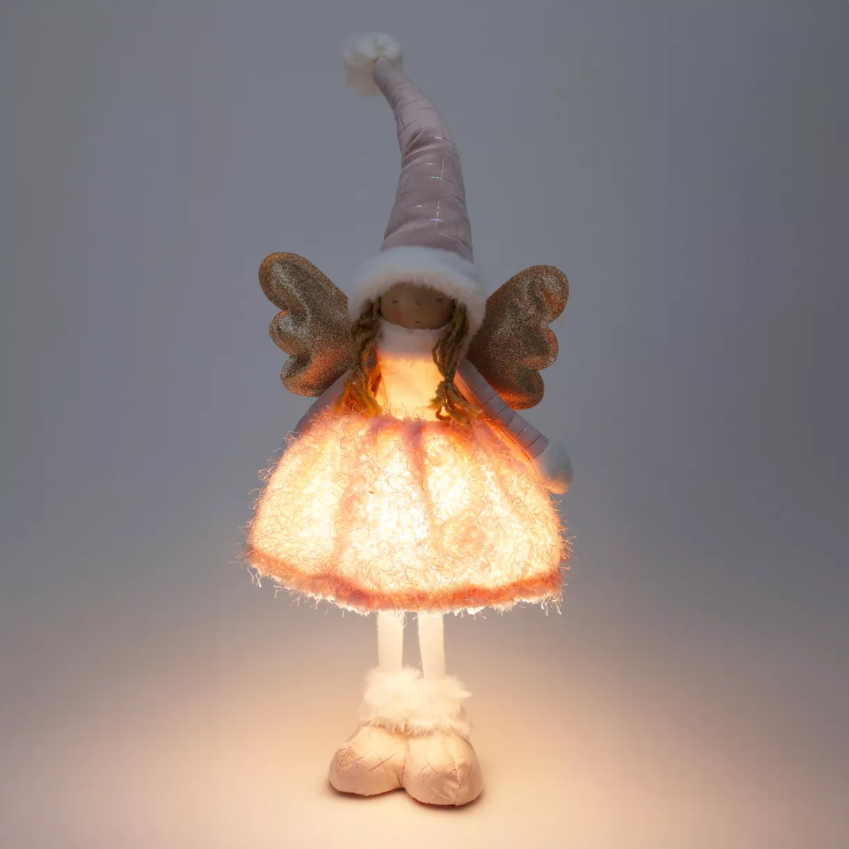 ANGE FILLE W LED 50CM ROSE