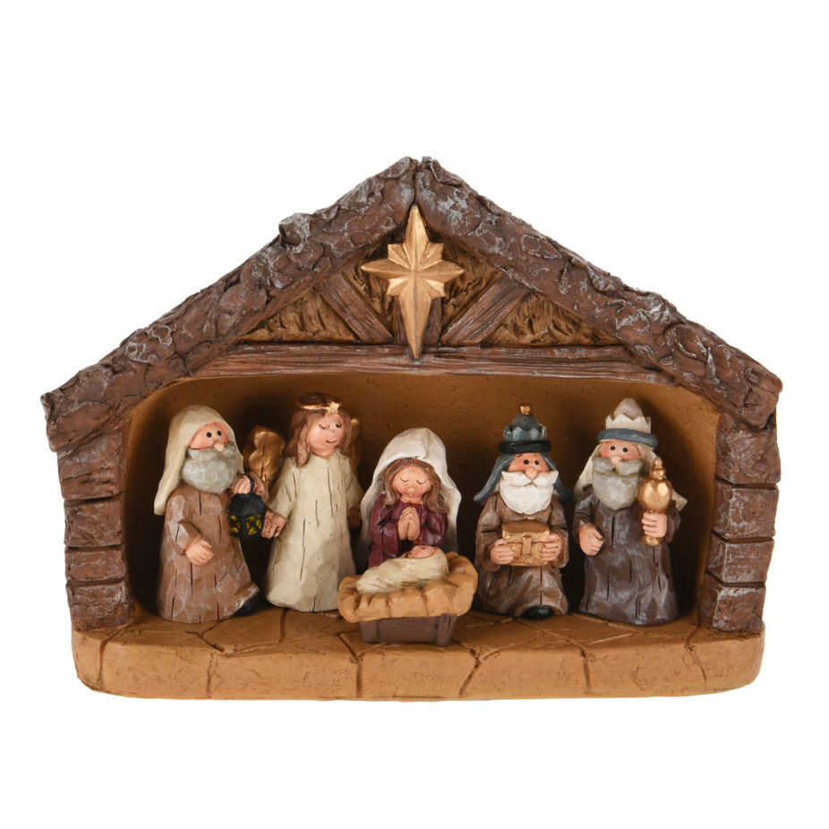 Presepe di Natale completo (H18,5 cm) Santa Martina