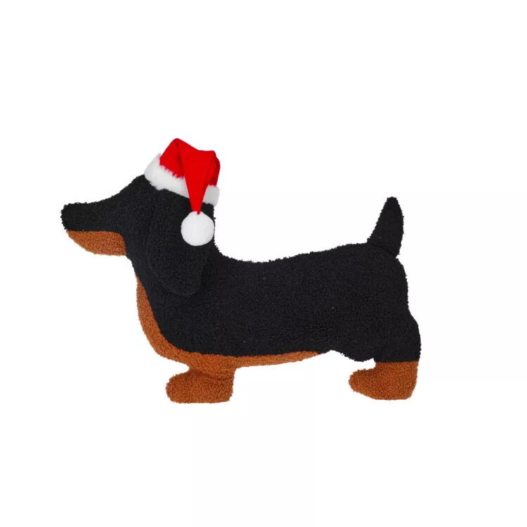 OREILLER EN FORME DE CHIEN 38C MARRON