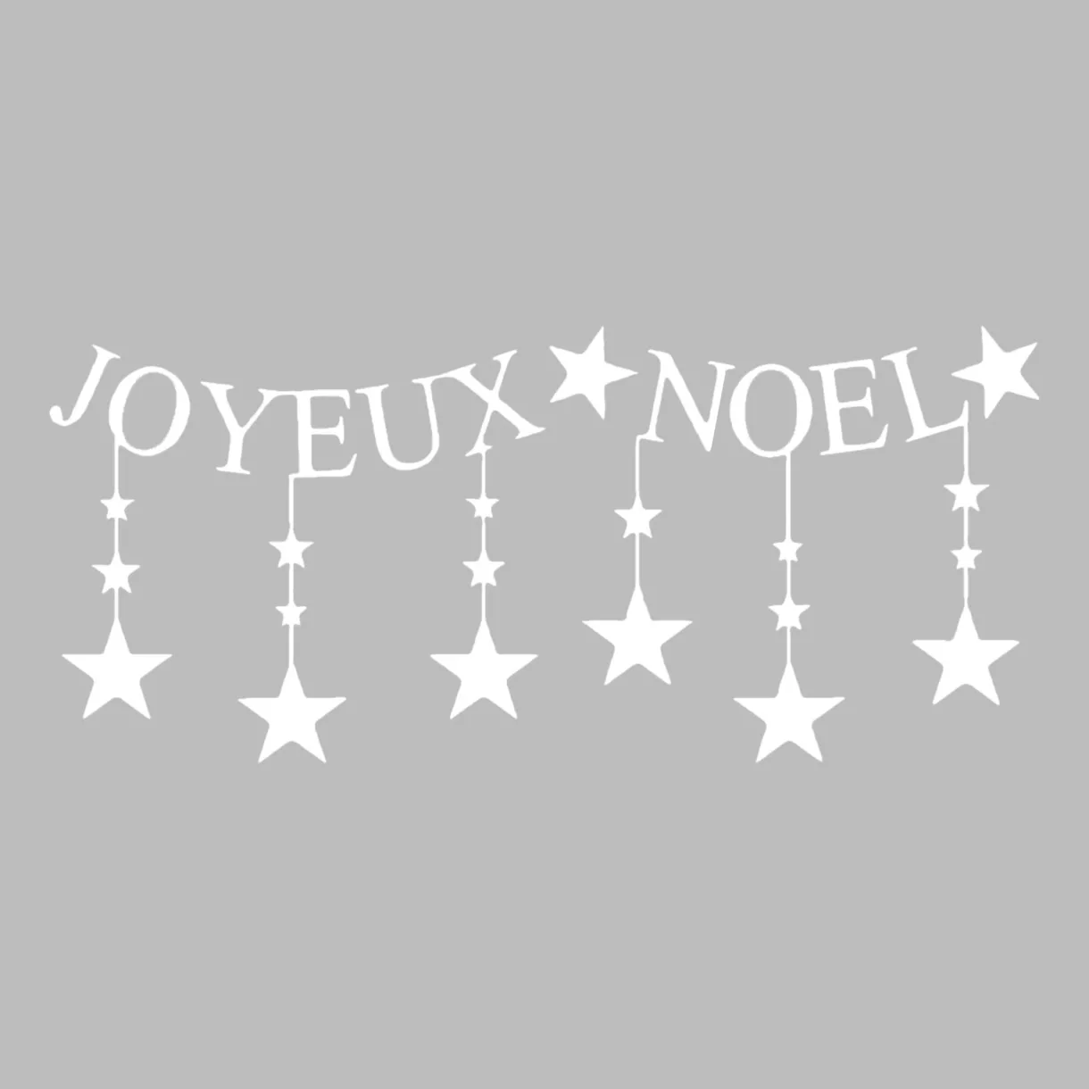 Kerststicker voor raam met opdruk Vrolijk Kerstfeest