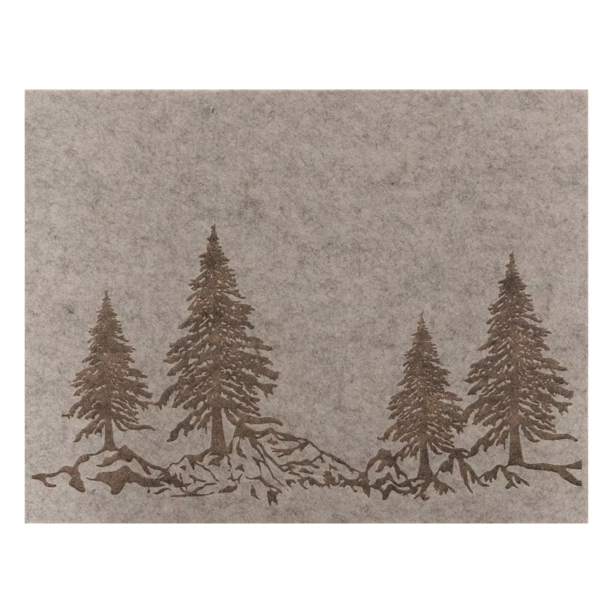 Tischset aus Filz Forêt d'hiver Beige