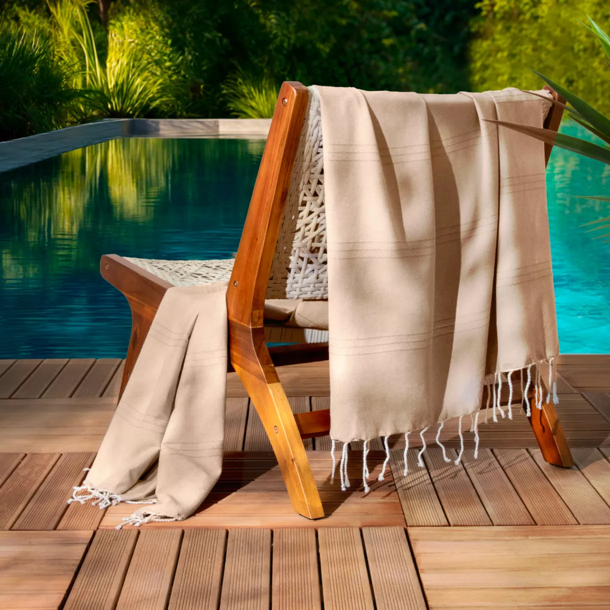 Fouta coton recyclé (100 x 200 cm) Sunshine Beige