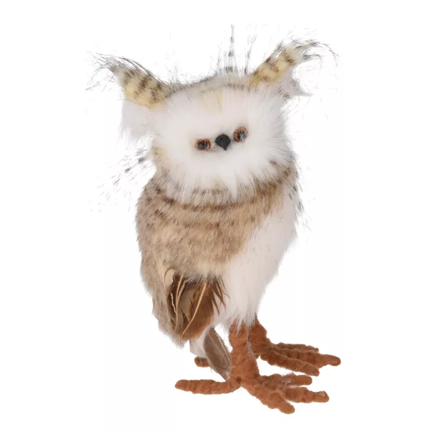 HIBOU DEBOUT 18CM 2ASS MARRON MOD A
