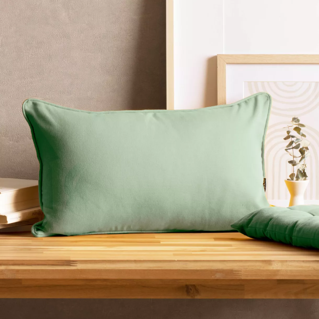 Cuscino rettangolare in cotone (30 x 50 cm) Pixel Verde menta