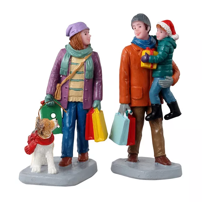 Lemax Figuren Feestinkopen Set