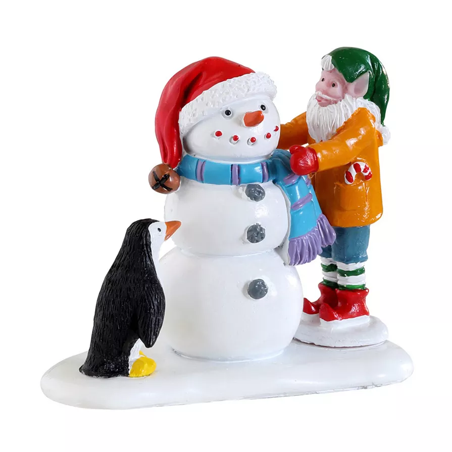 eminza Personnages Lemax Construction du Bonhomme de neige