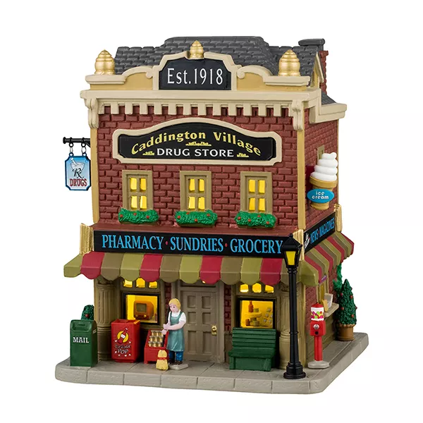 eminza Village de Noël Lemax lumineux Pharmacie de Caddington