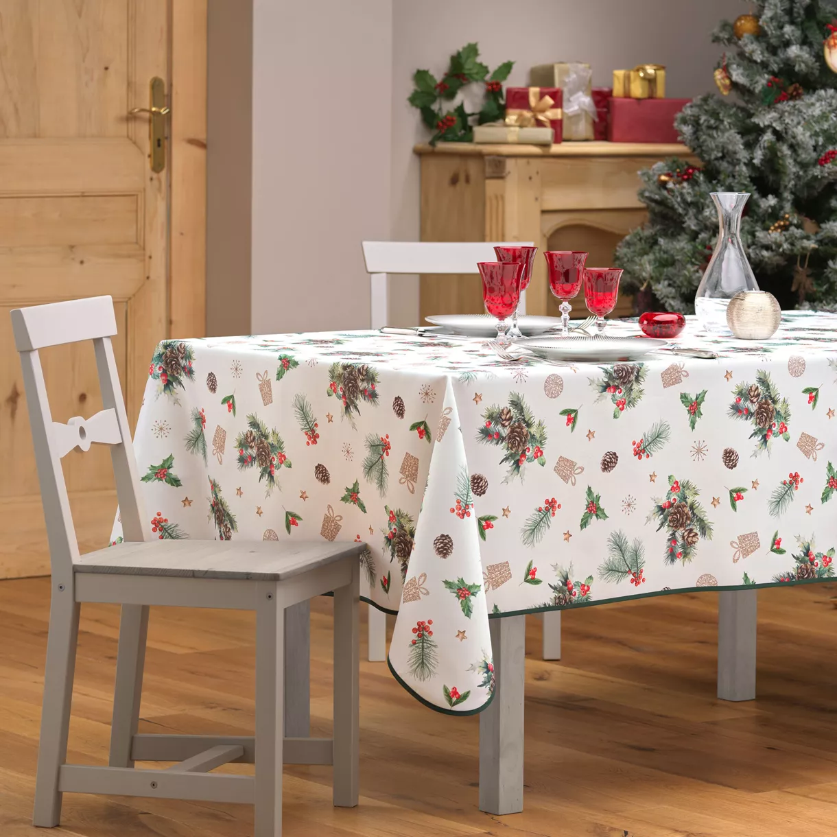 Rechteckige Tischdecke fleckenabweisend (150 x 240 cm) Hollystar