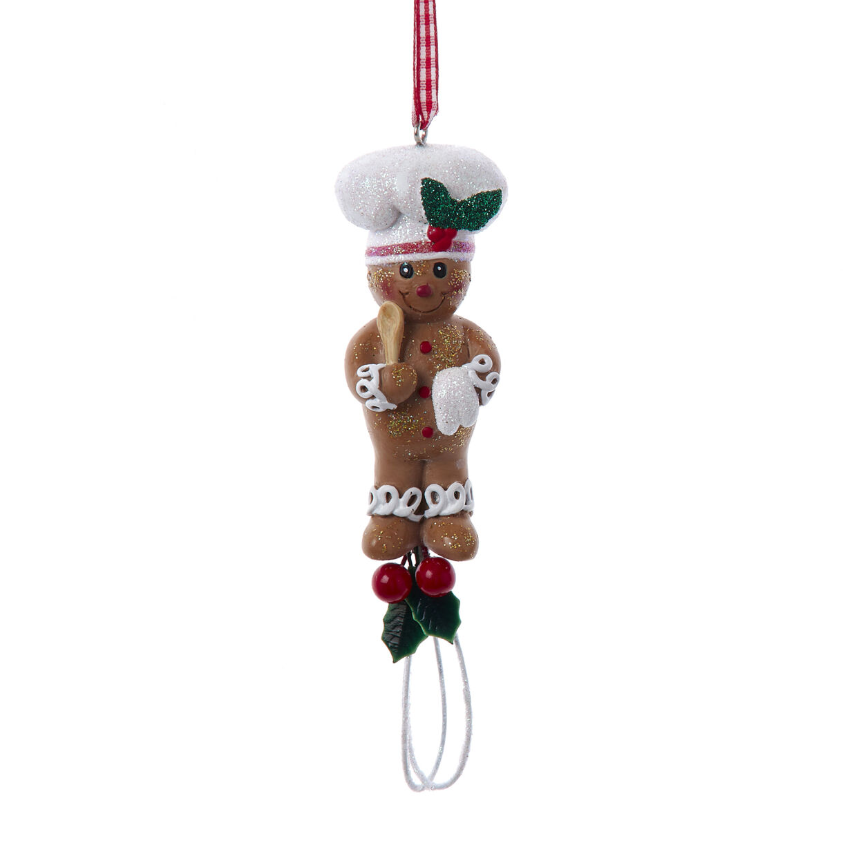 Kerstophanging (H12 cm) Gingerbread kok en zijn garde