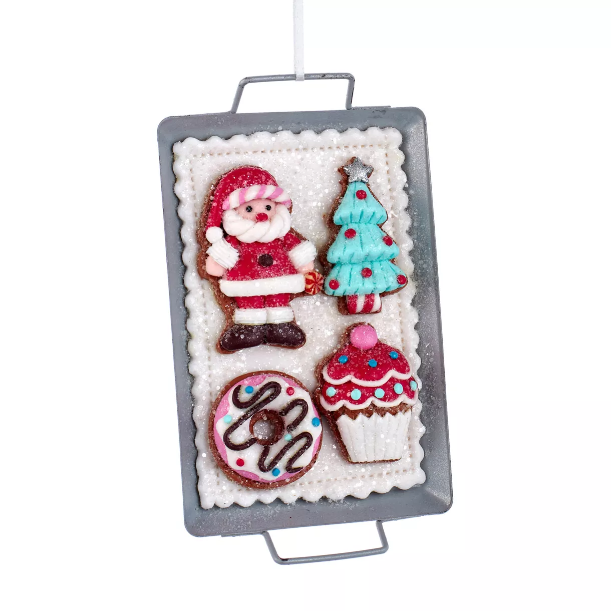 eminza Suspension de Noël (H12 cm) Plateau gourmand Pain d'épices