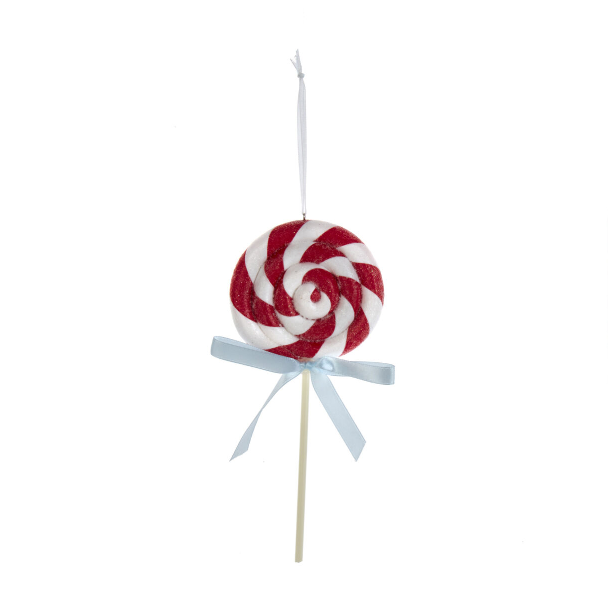 Decorazione da appendere di Natale (H15 cm) Lecca-lecca a righe Bianco e rosso