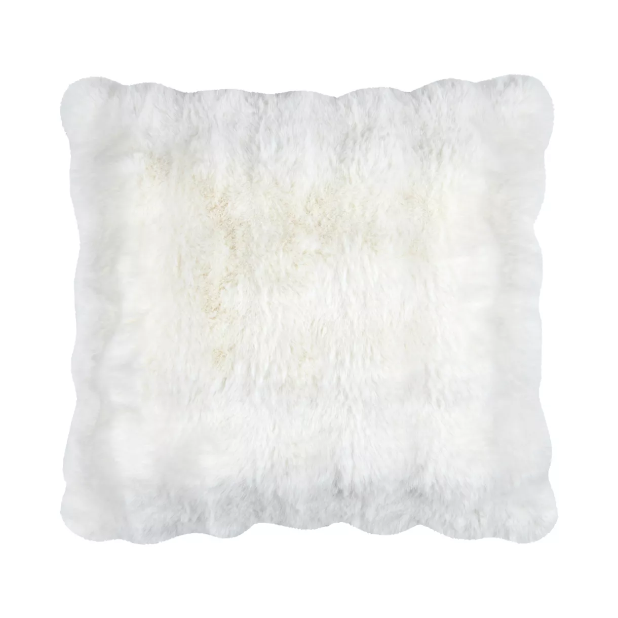 Coussin carré fausse fourrure (45 x 45 cm) Nebraska Ecru