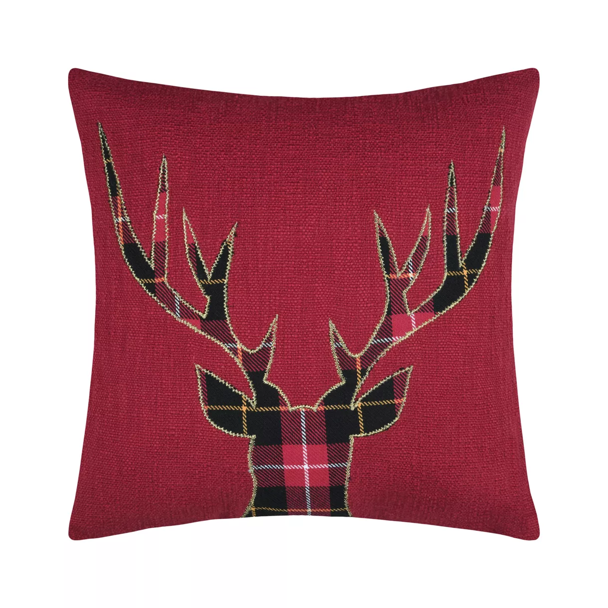 Coussin carré coton (45 x 45 cm) Finna Rouge