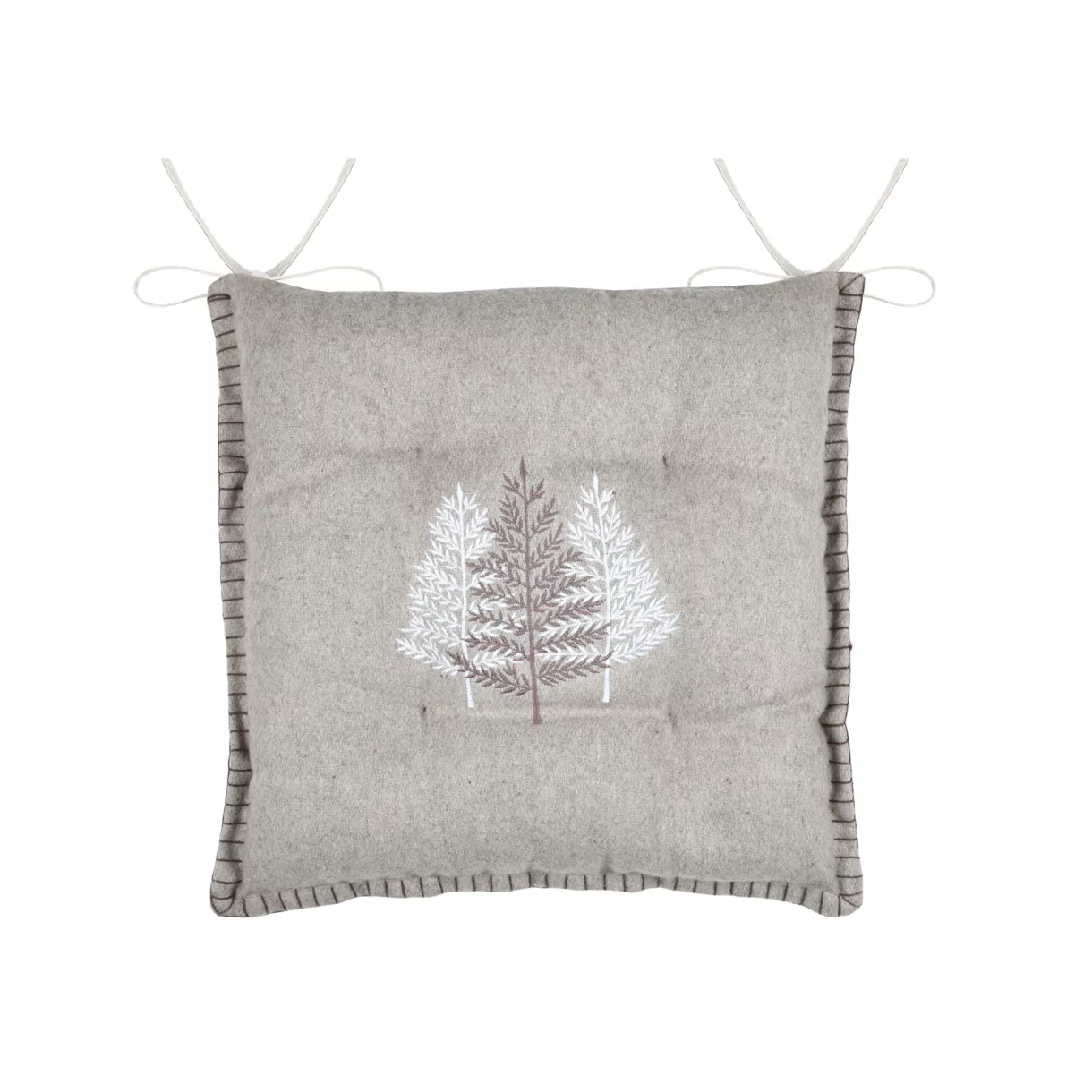 Coussin de chaise carré velours (38 x 38 cm) Landry Beige