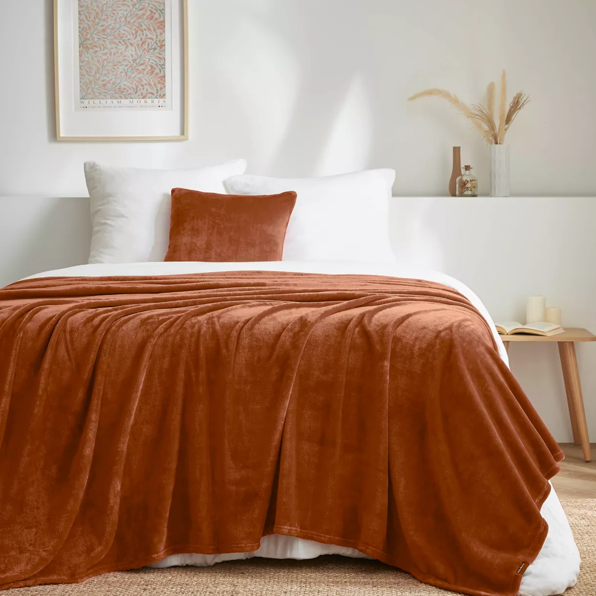 Manta suave en franela (220 x 240 cm) Didou Cobre