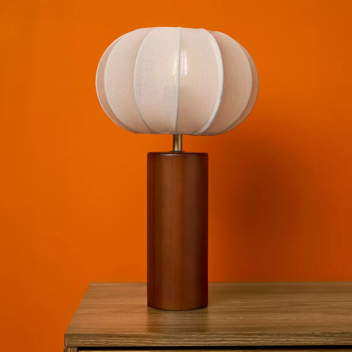 LAMPE BOIS COTON MOON H36CM Dim : l34.5xH24xP2cm