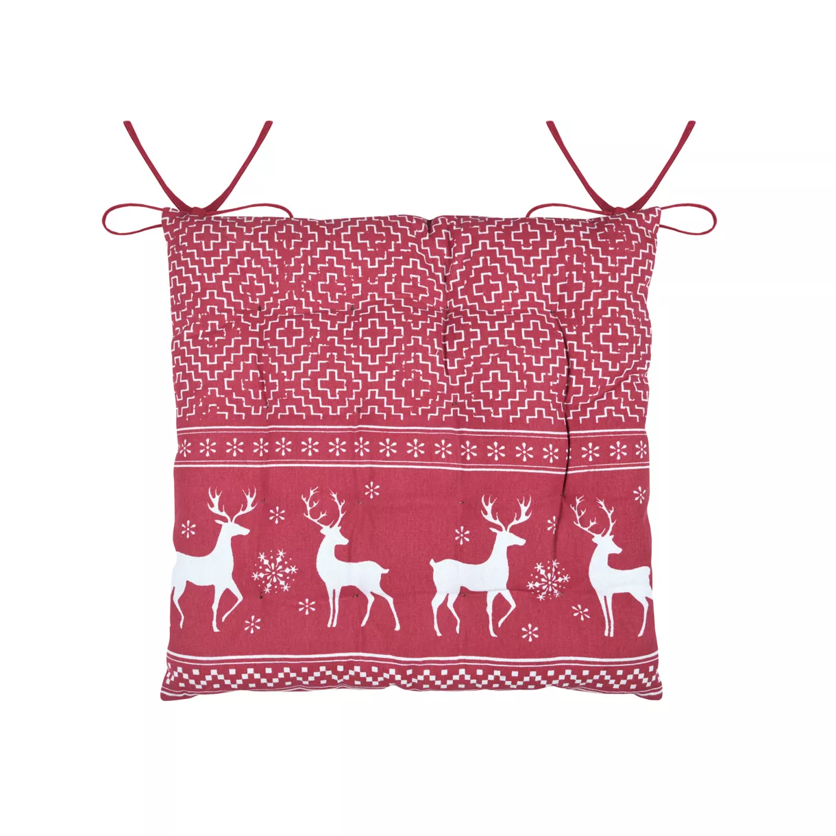 Coussin de chaise carré coton (40 x 40 cm) Arbin Rouge