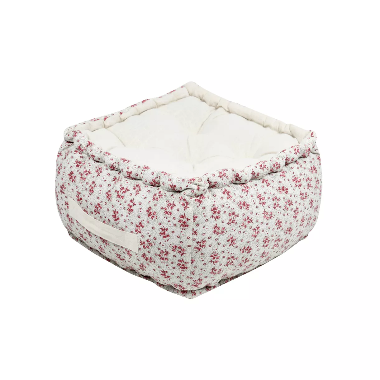 Coussin de sol carré coton haut (40 x 40 x 30 cm) Ginny Rose