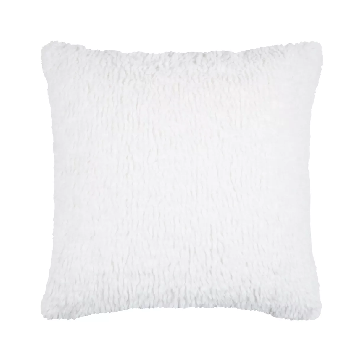 Coussin carré fausse fourrure (45 x 45 cm) Timmy Blanc