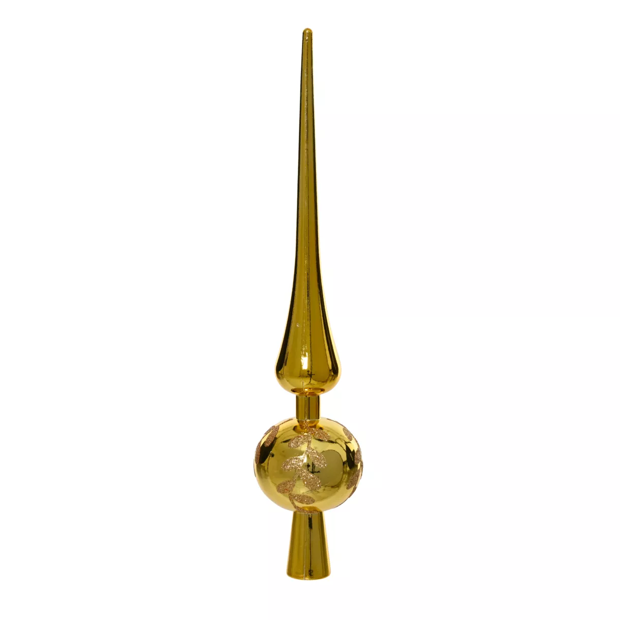 Kerstboomspiek Glitter blad Licht goud