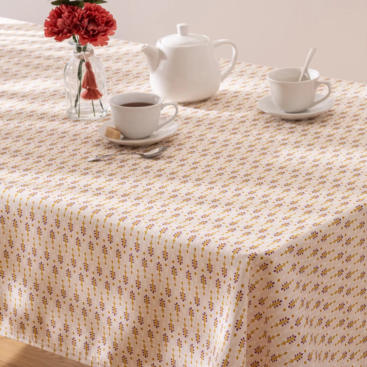 Mantel rectangular antimanchas (140 x 240 cm) Pepuru Beige