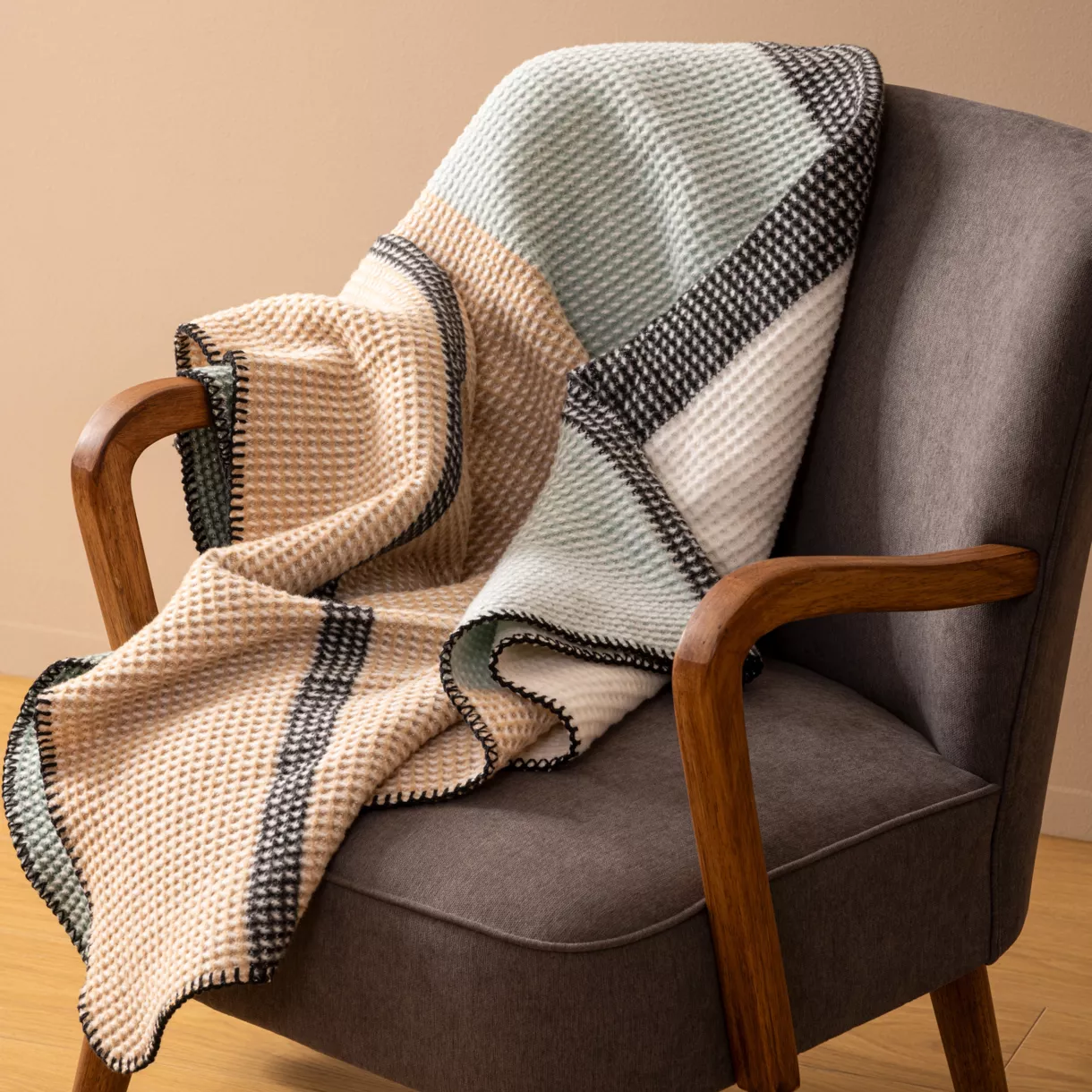 PLAID WAFF RAYURE OWEN 130X180