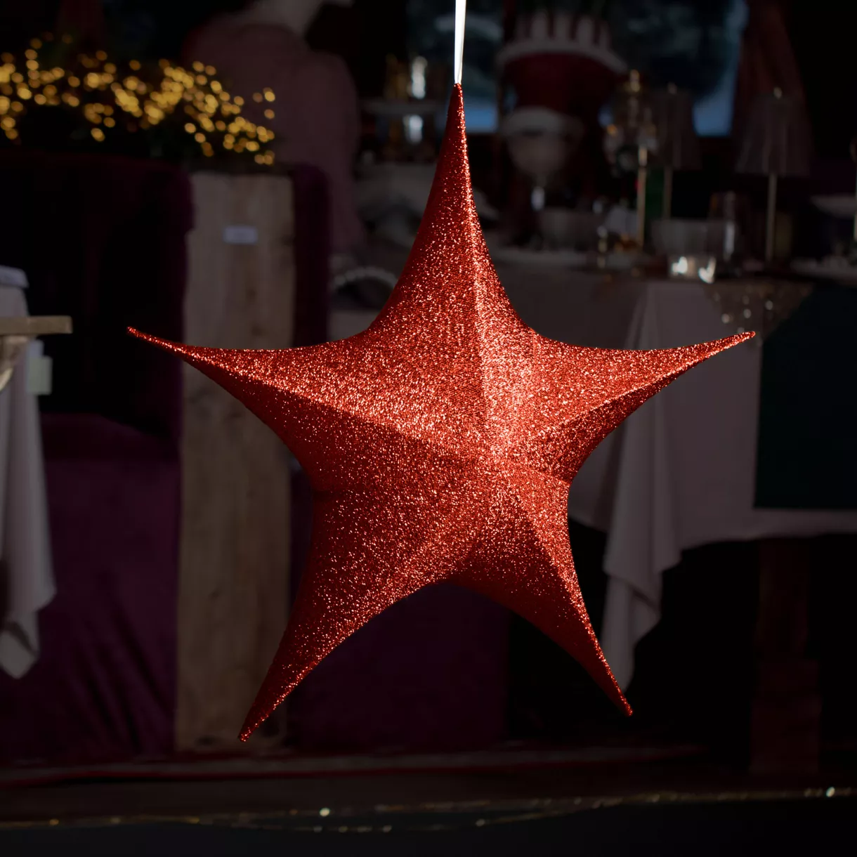 Kerstster om op te hangen (D180 cm) Kerstmis Rood