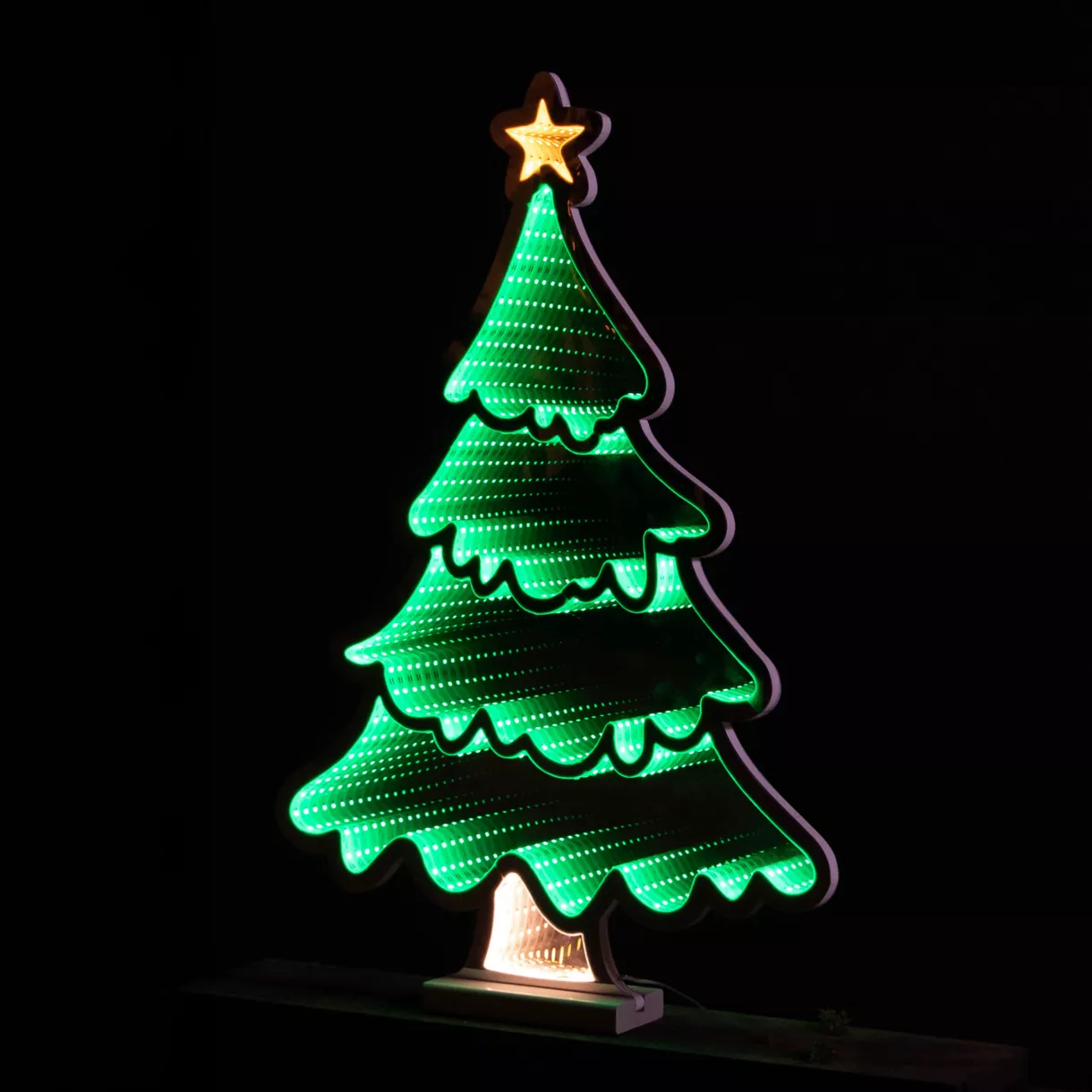 Sapin de Noël lumineux 321 LED (H60 cm) Infinity Blanc froid/multicolore