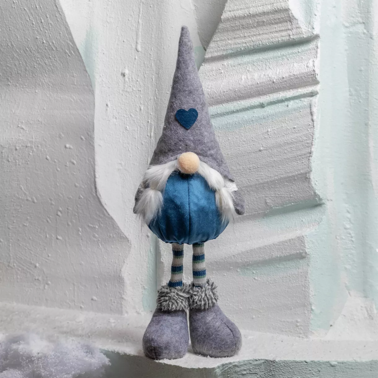 Lutin de Noël (H50 cm) Huguette chapeau pointu Gris