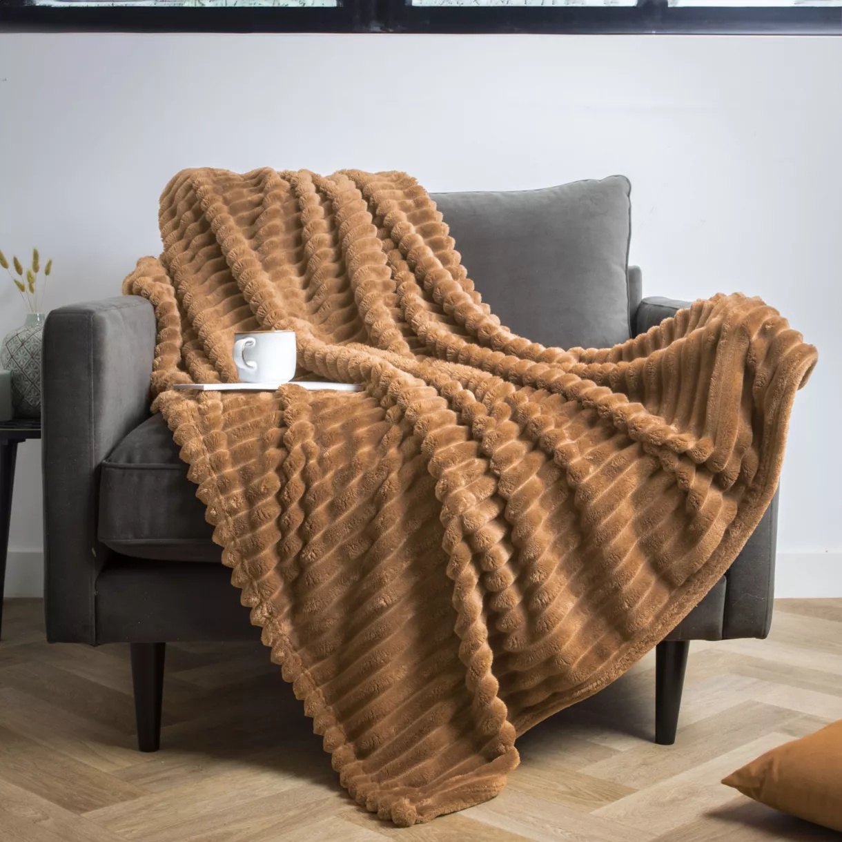 Plaid morbido (125 x 150) Dune Camel