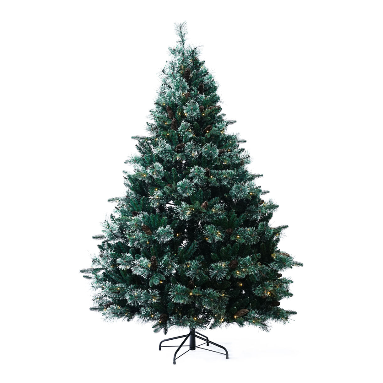 Sapin de Noël artificiel lumineux H240 cm Washington Luxe Vert sapin