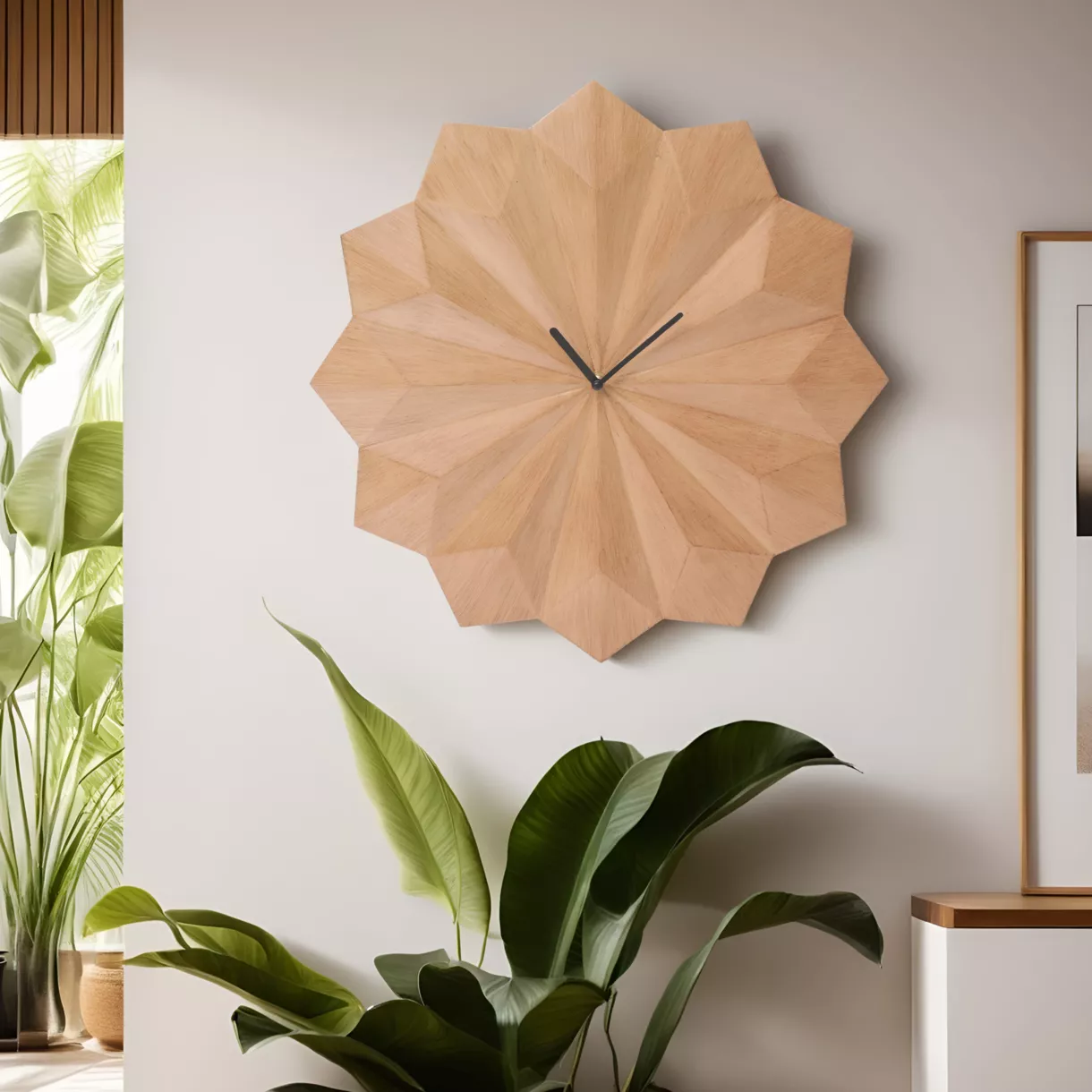 Reloj de pared de madera (D45 cm) Shanghai Natural