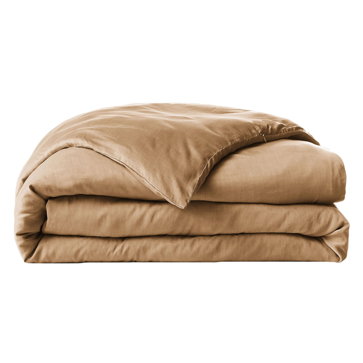 Bettbezug aus gewaschenem TENCEL™ Lyocell (140 x 200 cm) Olivia Camel