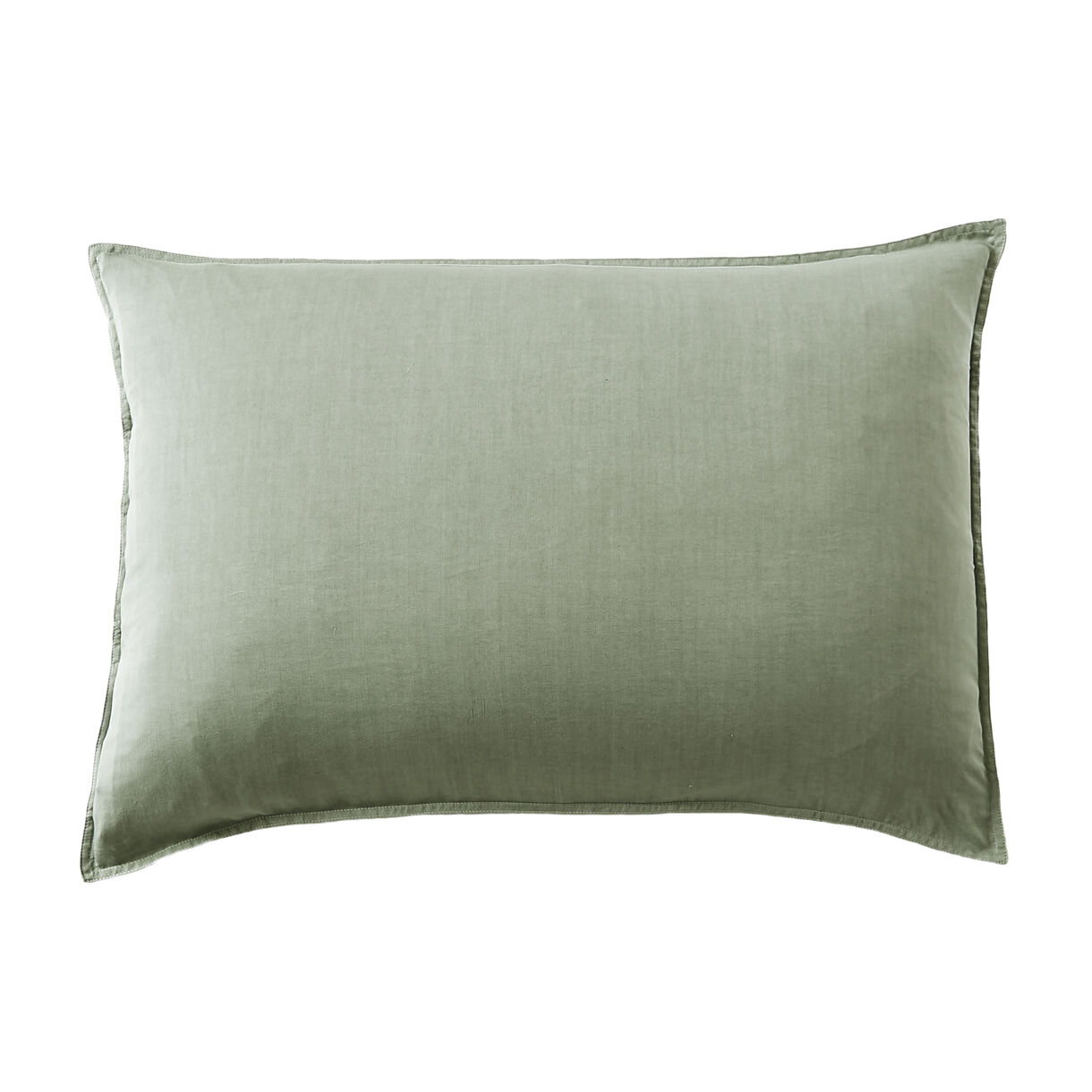 Taie d'oreiller rectangulaire lyocell Tencel™ lavé (50 x 80 cm) Olivia Vert romarin