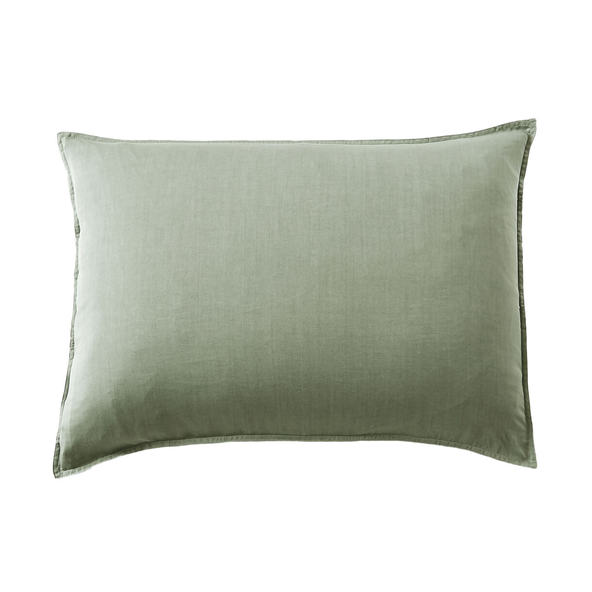 Taie d'oreiller rectangulaire lyocell Tencel™ lavé (50 x 70 cm) Olivia Vert romarin