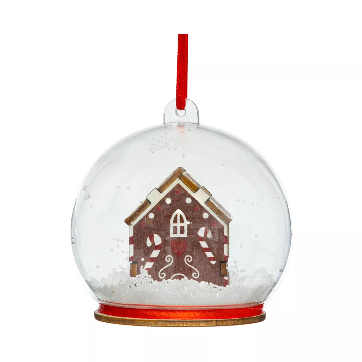 BOULE DE NOEL PLAST INT MAISON BISC 80MM