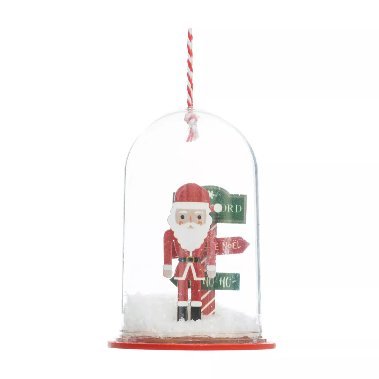 Kerstophanging (H9 cm) Kerstklok van de Kerstman