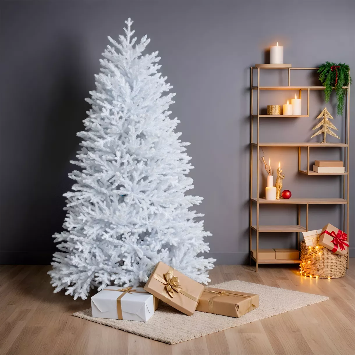 Kunstkerstboom H210 cm Quebec Wit