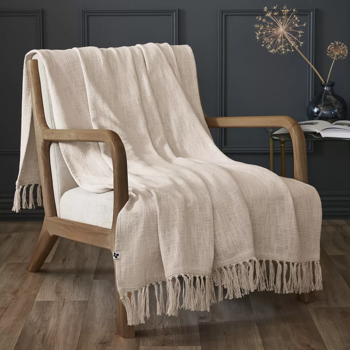 Manta de algodón (130 x 160 cm) Sixtine Beige