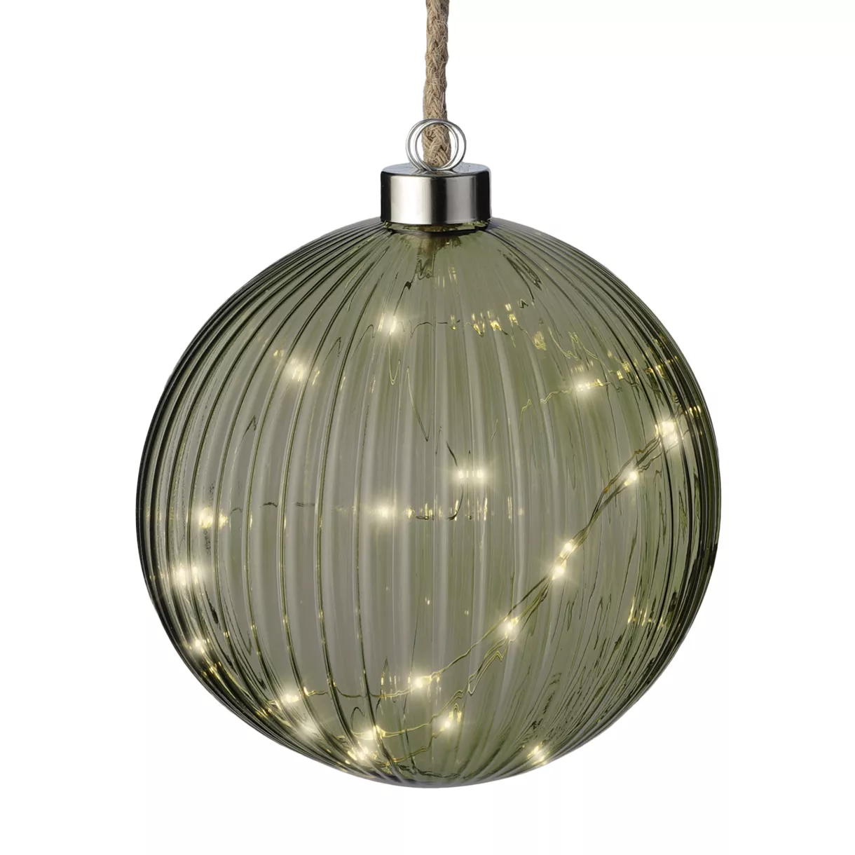 1 Micro LED boule intŽrieur dia14.00cm-30L vert/blanc chaud