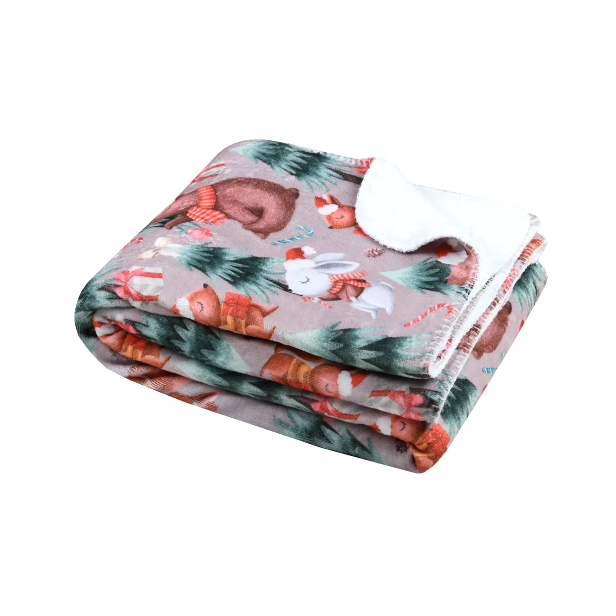 eminza Plaid de Noël (130 x 160 cm) Lucien Multicolore